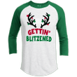 Gettin Blitzened Premium Christmas Raglan