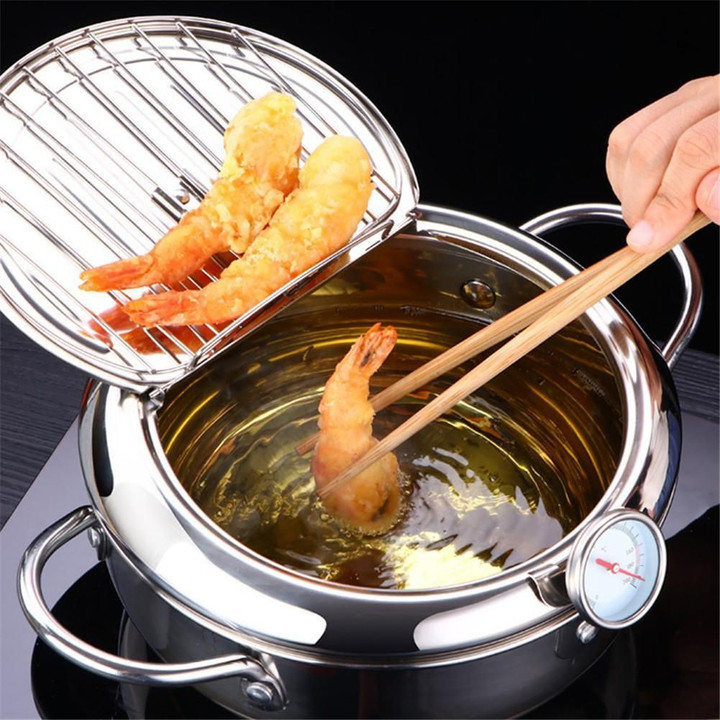 Stainless Steel Deep Frying Pot - FREE SHIPPING ❤️