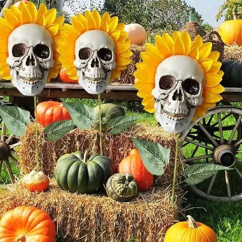 Skull Sunflower - Halloween Horror Scene Decoration 🔥 HOT DEAL - 50% OFF 🔥