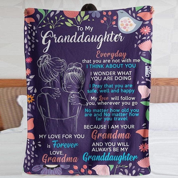To My Granddaughter Blanket - Hug