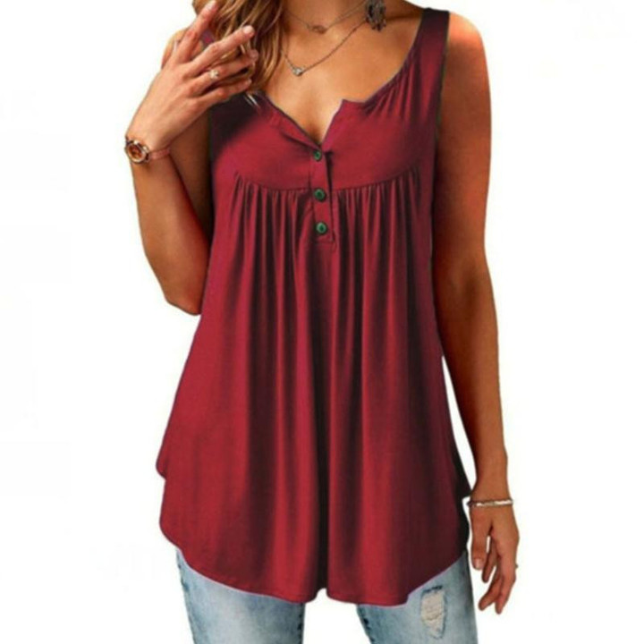 Comfy Loose Button Sleeveless Tank Top For Women 🔥Mother's Day Sale 50% OFF🔥