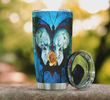 3D Gothic Skull Butterfly Stainless Steel Vacuum Insulated Tumbler 20 Oz, Great Customized Gifts For Birthday Christmas Thanksgiving, Coffee/ Tea Tumbler, Blue Tumbler