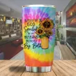 A Blessed By God Spoiled By My Husband Sunflower Jesus Stainless Steel Tumbler Cup | Travel Mug | Colorful - Tumbler 20oz
