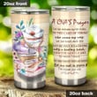 A CNA's Prayer Stacks Of Book Hat And Cross Of Nurse Stainless Steel Tumbler, Tumbler Cups For Coffee/Tea, Great Customized Gifts For Birthday Christmas Thanksgiving