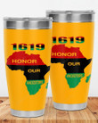 1619 Honor Our Ancestors Africa Flag Stainless Steel Tumbler Cup For Coffee/Tea