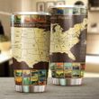 62 National ParksMap Stainless Steel Tumbler, Tumbler Cups For Coffee Or Tea, Great Gifts For Thanksgiving Birthday Christmas