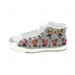 Pit Bull Pop Art Pattern Classic High Top Canvas Shoes
