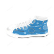 Badminton Pattern White Classic High Top Canvas Shoes
