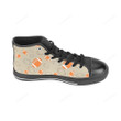 Rugby Pattern Black Classic High Top Canvas Shoes