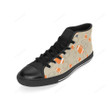 Rugby Pattern Black Classic High Top Canvas Shoes