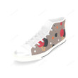 Ping Pong Pattern White Classic High Top Canvas Shoes