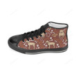 Staffordshire Bull Terrier Pettern Black Classic High Top Canvas Shoes