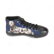 Dalmatian Lover Black Classic High Top Canvas Shoes