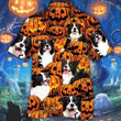 Border Collie Dog Halloween Pumpkin Hawaiian Shirt