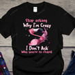 Flamingo Stop Asking Why I'm Crazy I Don't Ask Why You're So Stupid Shirt, Funny Flamingo Shirt, Flamingo Lover Shirt, Gift For Her