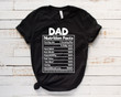 Dad Nutrition Facts Shirt, 1 Amazing Man Shirt, Funny Shirt For Dad, Dad Jokes Gift,Best Dad Ever Gift, Father's Day Gift