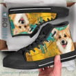 Corgi Dog Colorful High Top Shoes
