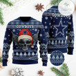 NFL Dallas Cowboys Ugly Christmas Sweater Skull Xmas