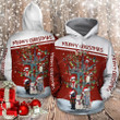 Cat Meowy Christmas 3D Hoodie Zip Hoodie, 3D All Over Print Hoodie Zip Hoodie