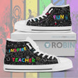 Blackboard Teacher Canvas High Top Shoes