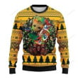 Green Bay Packers Ugly Sweater Groot Hug Ugly Christmas Sweater, Nfl Football Team All Over Print Sweatshirt