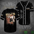 Elvis Presley US Flag Black Baseball Jersey Shirt