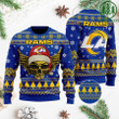 NFL Los Angeles Rams Golden Skull Christmas Ugly Sweater