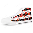 Watercolor Poppies High Top Shoes