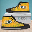 Green Bay Packers Yellow High Top Shoes