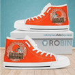 Cleveland Browns Orange High Top Shoes