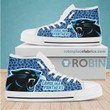 Carolina Panthers Canvas Blue High Top Shoes