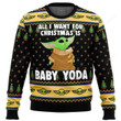 Baby Yoda All I Want Mandalorion Star Wars Christmas Ugly Sweater