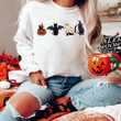 Ghost Cats Sweatshirt, Halloween Cat Sweatshirt, Funny Halloween Sweatshirt, Halloween Gifts, Gifts For Cat Lover On Halloween