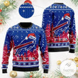 Buffalo Bills Symbol Wearing Santa Claus Hat Ho Ho Ho Custom Personalized Ugly Christmas Sweater