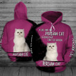 Persian Cat Pink 3D Hoodie Zip Hoodie, 3D All Over Print Hoodie Zip Hoodie
