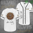 Elvis Presley Zodiac White Rock Band Baseball Jersey