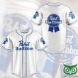 Pabst Blue Ribbon White Version Baseball Jersey Shirt