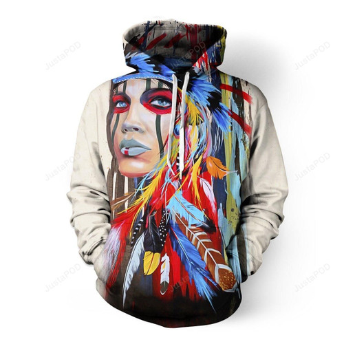Native American Girl 3d Hoodie Style 02