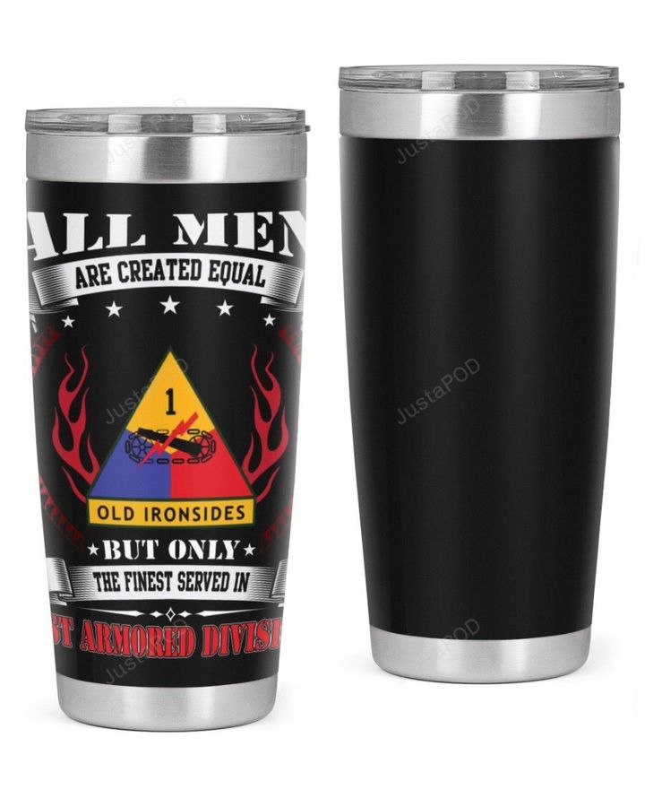 1stArmored Division VeteranStainless Steel Tumbler, Tumbler Cups For Coffee Or Tea, Great Gifts For Thanksgiving Birthday Christmas