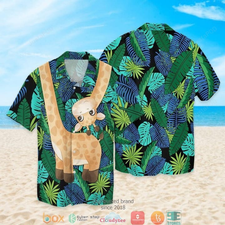 Giraffes Gift Short Sleeve Hawaiian Shirt