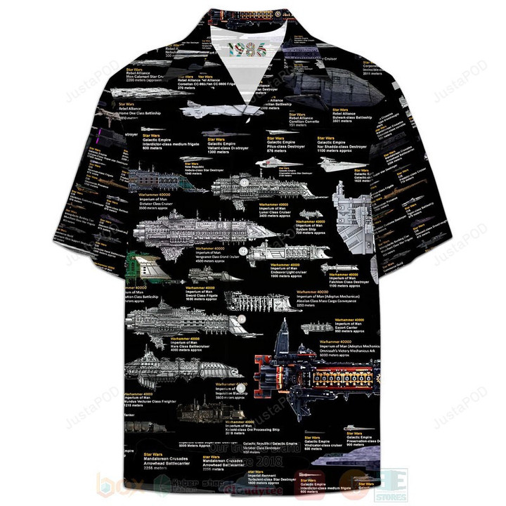 BEST Star Wars Ships Black All Over Print Hawaiian Shirt
