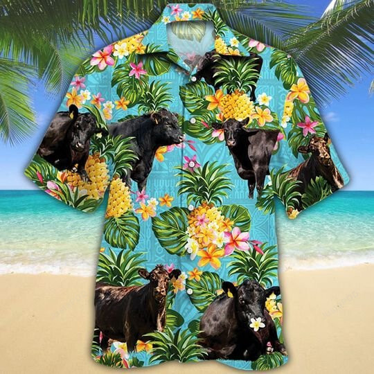 Angus Cattle Pineapple Hawaiian Shirt
