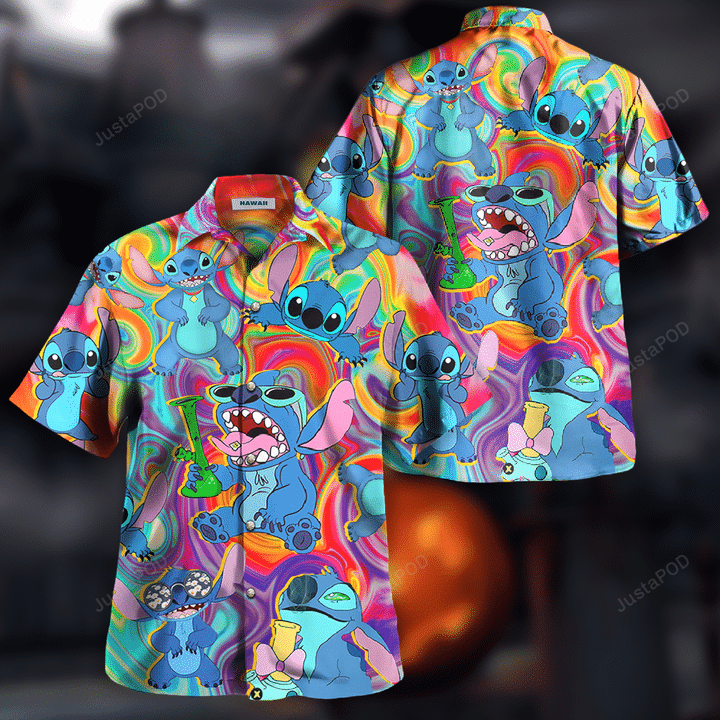 Happy Groovy Stitch Hawaiian Shirt
