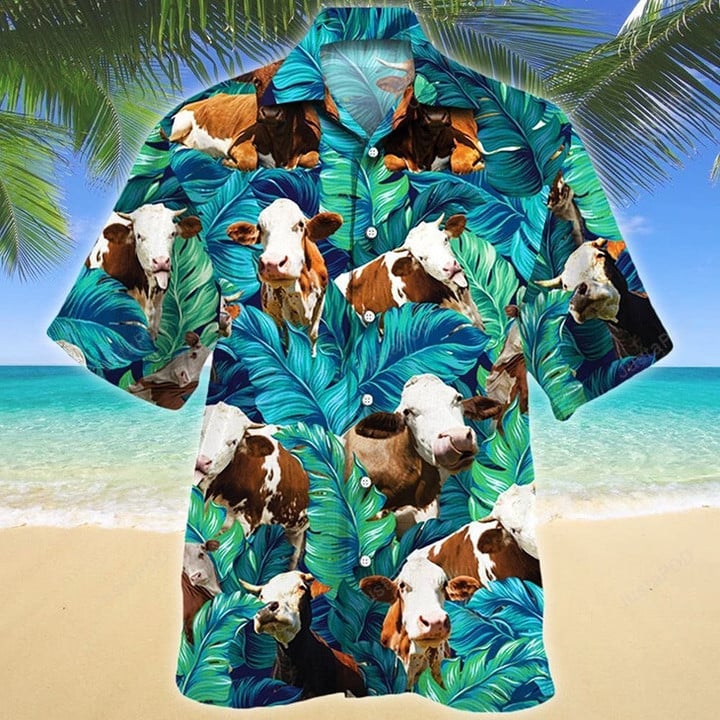 Simmental Cattle Hawaiian Shirt