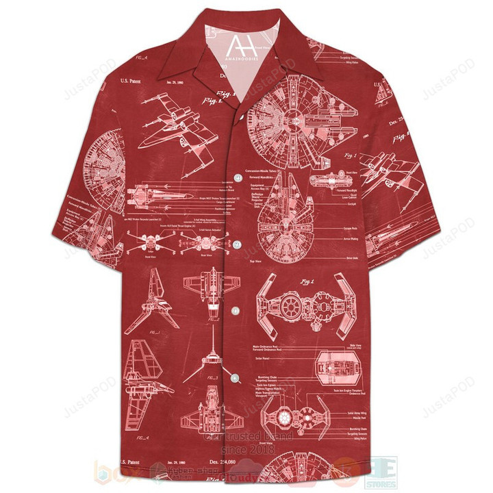 BEST Star Wars Patent Red All Over Print Hawaiian Shirt