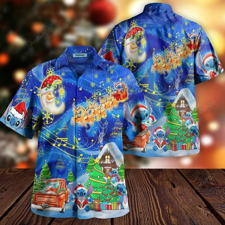 Stitch In Amazing Christmas Hawaiian Shirt