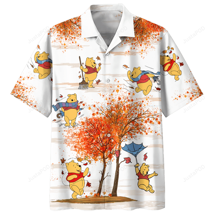 Winnie The Pooh Autumn Time Hawaiian Shirt