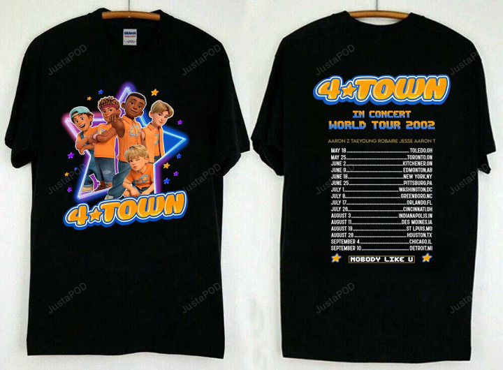 Turning Red 4TOWN 2002 Tour Shirt Double Sided, 4Town Shirt, 4Townies Shirt, Turning Red Pixar Shirt, Turning Red Boy Band Unisex Tee, Walt Disney World Shirt, Disney Shirt Gift For Fans