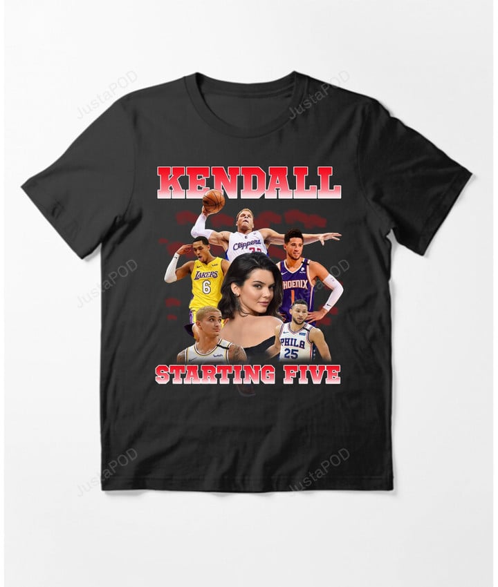 Kendall Jenner Starting Five Shirt, Kendall Starting 5 Shirt, Gift For Fans, Devin Booker, Kyle Kuzma, Jordan Clarkson, D Angelo Russell, Funny Shirt, Ben Simmons, NBA Shirt, Jenner Starting Five Shirt, Jenner Team Shirt