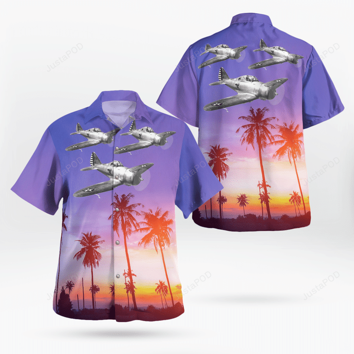 United States Army Air Forces Seversky P-35 Hawaiian Shirt, Gift Hawaiian Shirt For Husband, Gift For Dad